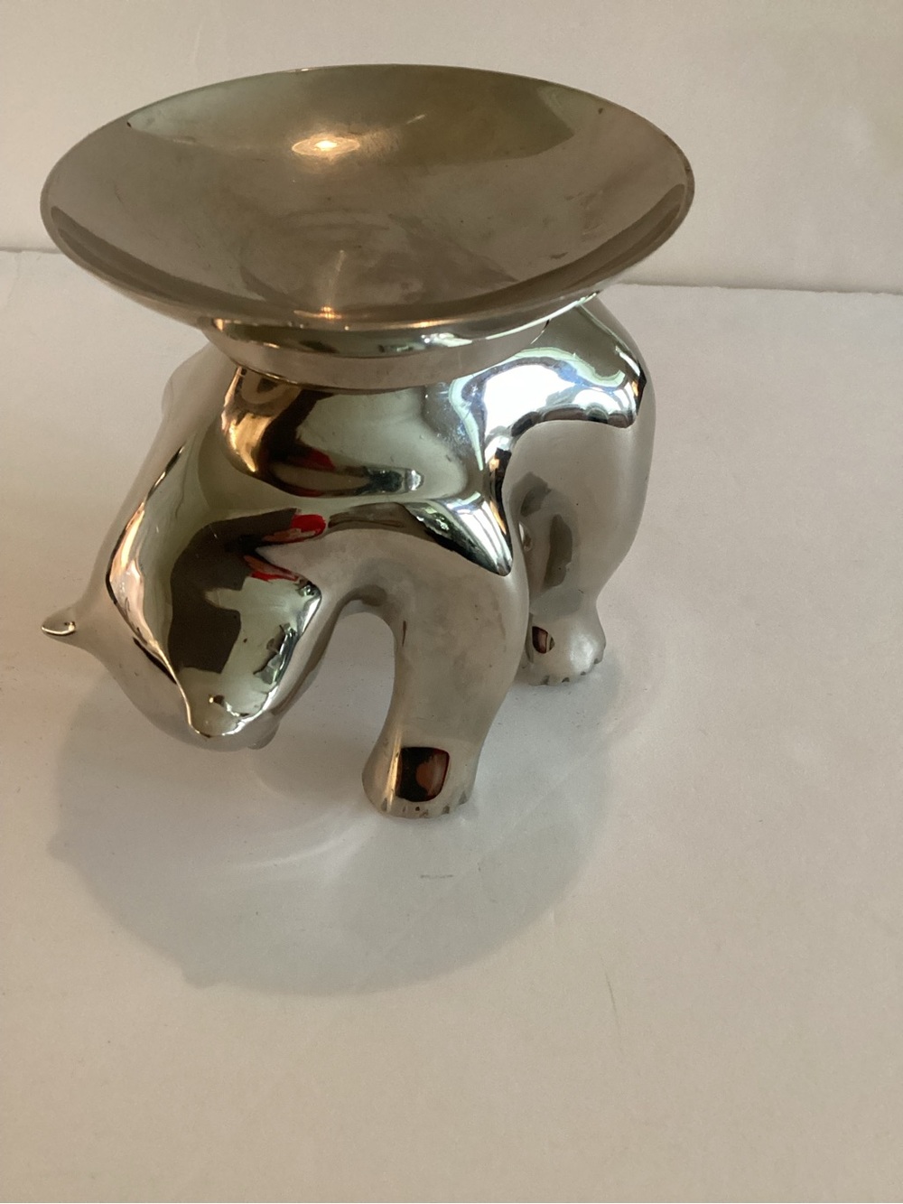 Vintage Restoration Hardware Polar Bear Candle Holder Silver Plate - Picture 11 of 11